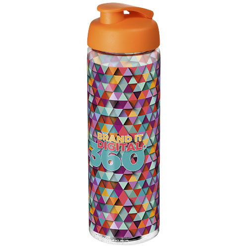 Bidon H2O Vibe o pojemności 850 ml z otwieranym wieczkiem Przezroczysty-Pomarańczowy 21009407 (1)