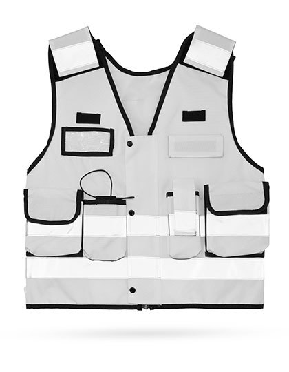 Kamizelka Taktyczna Odblaskowa Poliester White KX162-995356 