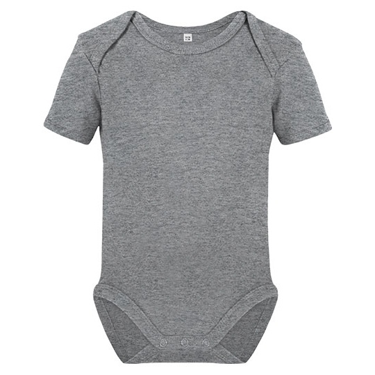 Body Niemowlęce Krótki Rękaw Bawełna Organiczna Heather Grey X11120-599049 