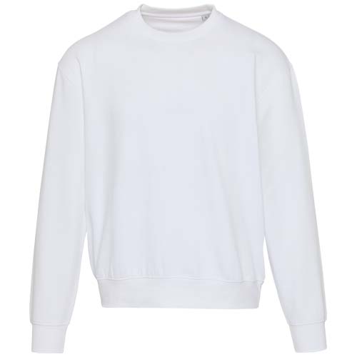 Boris 280 g/m2 sweter unisex z organicznego materiału z certyfikatem OCS o luźnym kroju i z okrągłym dekoltem Biały 3956401A (2)