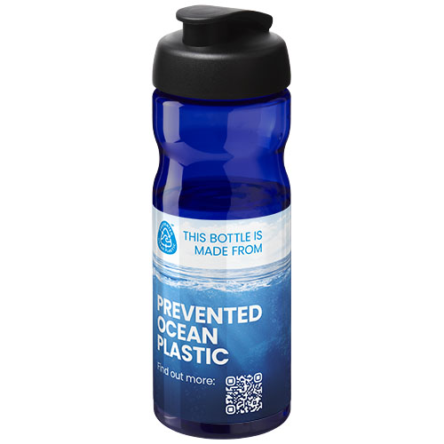 Bidon H2O Eco o pojemności 650 ml z wieczkiem zaciskowym Niebieski-Czarny 21009711 (1)