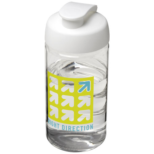 Bidon H2O Bop® o pojemności 500 ml z wieczkiem zaciskowym Przezroczysty-Biały 21005001 (1)