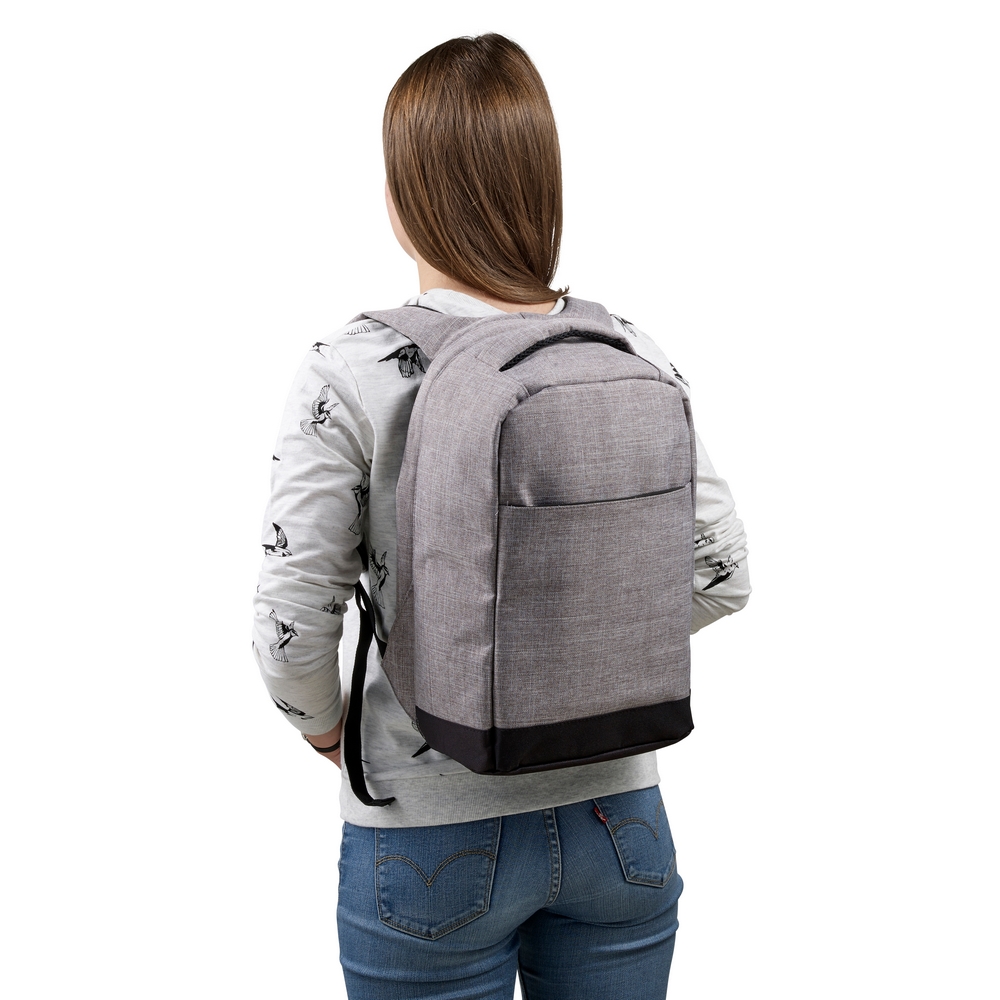 Plecak na laptopa 13", chroniący przed kieszonkowcami Szary V0610-19 (4)