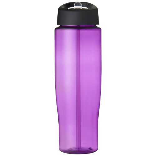 Bidon H2O Tempo® o pojemności 700 ml z wieczkiem z słomką Fioletowy-Czarny 21004407 (2)