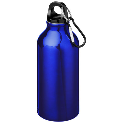 Gadżet reklamowy - Aluminiowa butelka na wodę Oregon z karabińczykiem o pojemności 400 ml