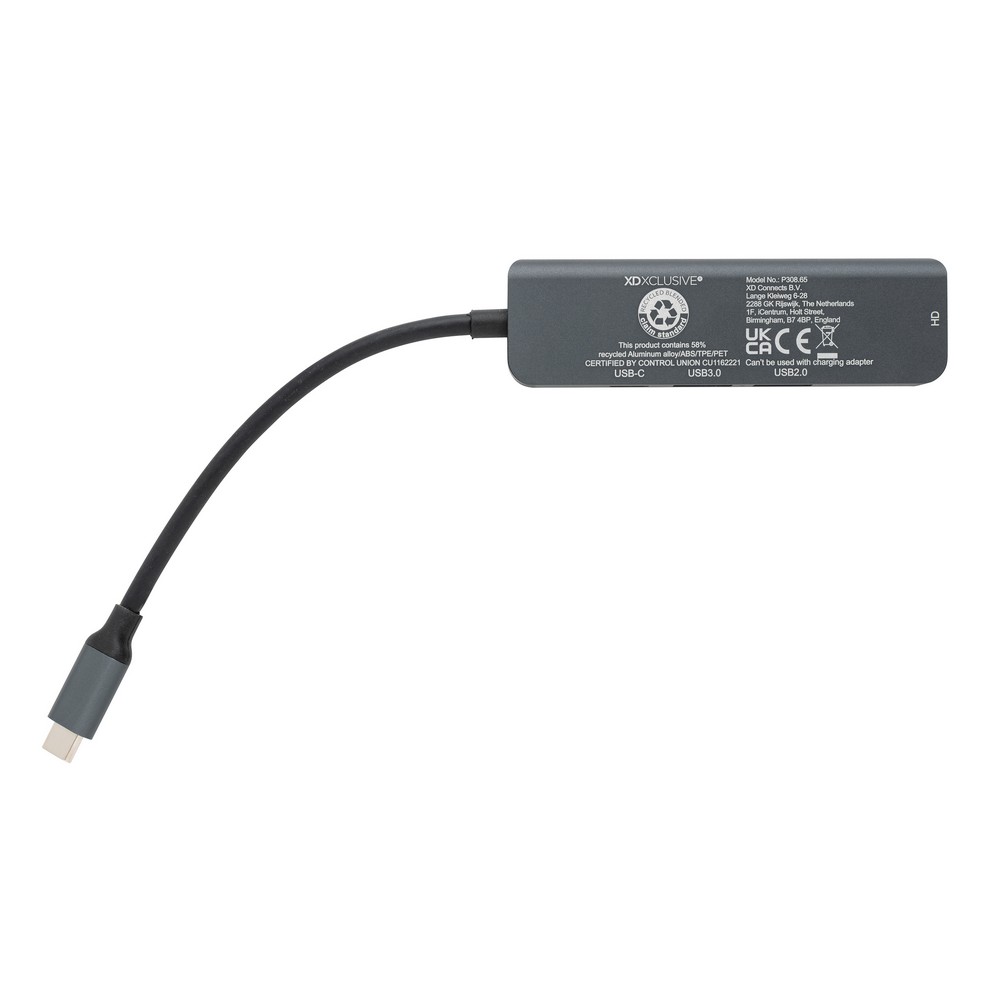 Hub USB 3.0 i USB typu C Terra, wejście HDMI 4K, RABS Szary P308.652 (4)