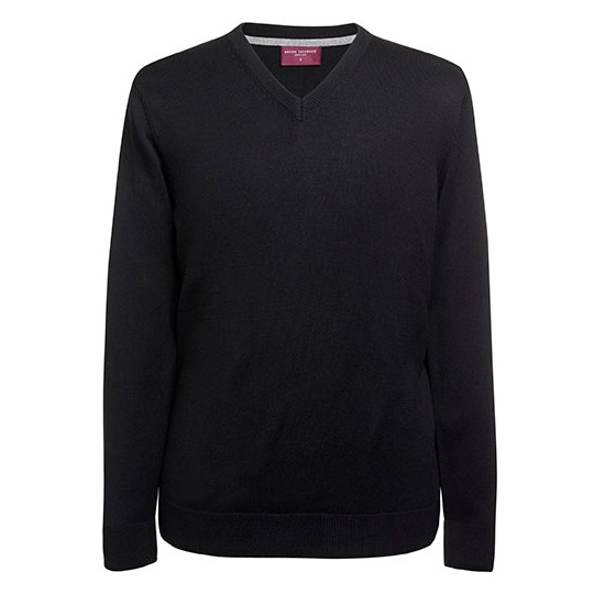 Sweter męski z dekoltem w serek Black BR7818-806357 