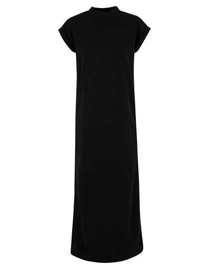 Sukienka Długa Rozszerzane Ramiona Bawełna Poliester Black BY415-992763 