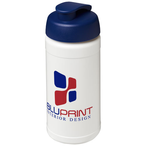 Bidon Baseline® Plus o pojemności 500 ml z wieczkiem zaciskowym Biały-Niebieski 21006802 (1)