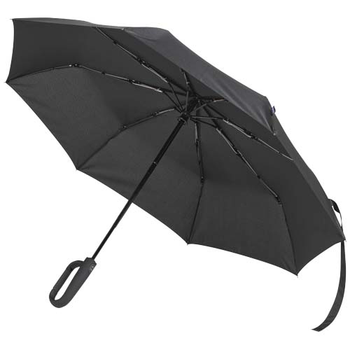 Składany parasol SMART 21 cali, wykonany z tworzywa sztucznego RPET Czarny 13016290 