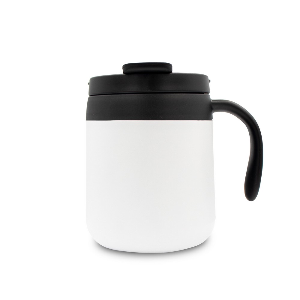 Kubek termiczny 400 ml z rączką | Wyatt Biały V4838-02 (3)