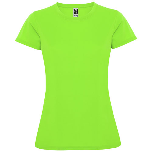 Montecarlo sportowa koszulka damska z krótkim rękawem Lime / Green Lime R04232X3 