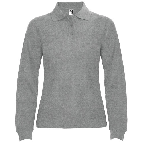 Estrella koszulka damska polo z długim rękawem Marl Grey R66362U5 