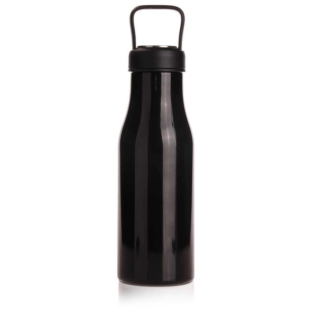 Butelka termiczna 500 ml Air Gifts, pojemnik w zakrętce | Jessica Czarny V0850-03 