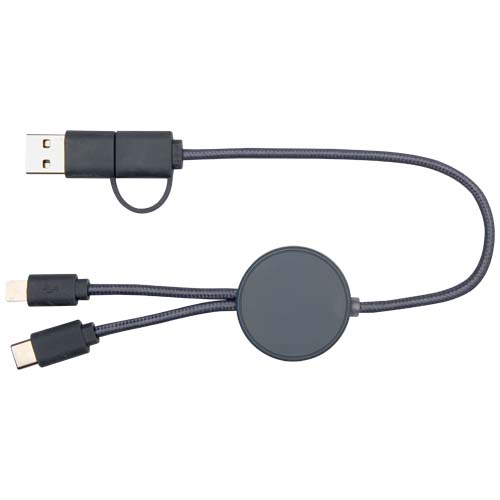 Citala kabel do synchronizacji danych i szybkiego ładowania 5 w 1 27 W o długości 30 cm z tworzyw sztucznych pochodzących z recyklingu Szaroniebieski 12442755 (3)