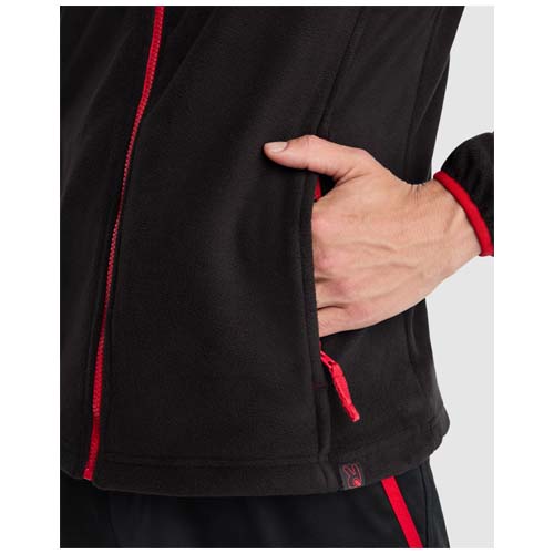Terrano kurtka unisex z mikropolaru Czarny-Czerwony R8412D91 (3)