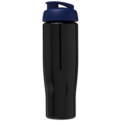 Bidon H2O Tempo® o pojemności 700 ml z wieczkiem zaciskowym Czarny-Niebieski 21004013 (2)