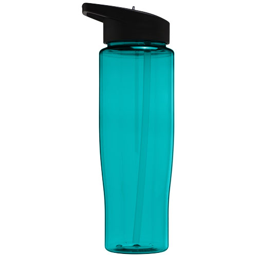 Bidon H2O Tempo® o pojemności 700 ml z wieczkiem z słomką Turkusowy niebieski-Czarny 21004405 (3)