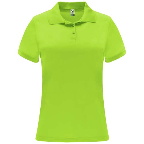 Monzha sportowa koszulka damska polo z krótkim rękawem Limonkowy R04102X1 (5)