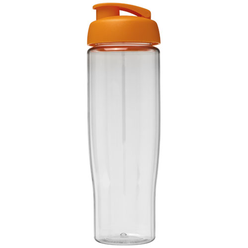 Bidon H2O Tempo® o pojemności 700 ml z wieczkiem zaciskowym Przezroczysty-Pomarańczowy 21004007 (2)