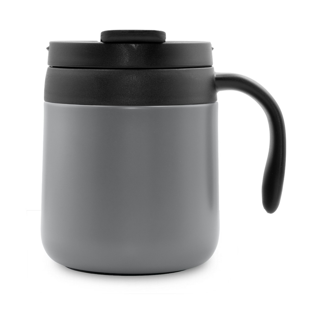 Kubek termiczny 400 ml z rączką | Wyatt Szary V4838-19 (2)