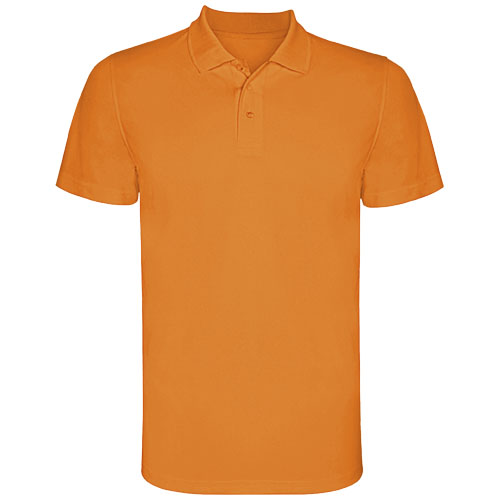 Monzha sportowa koszulka męska polo z krótkim rękawem Fluor Orange R04043L1 