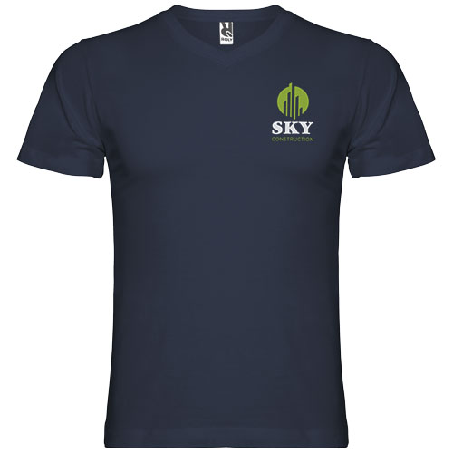 Samoyedo koszulka męska z krótkim rękawem i dekoltem w serek Navy Blue R65031R1 (5)