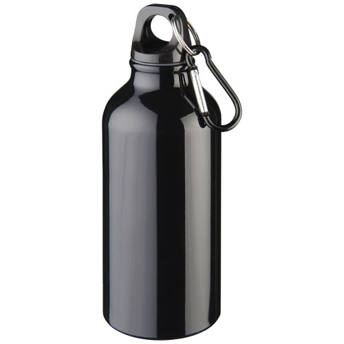 Gadżet reklamowy - Aluminiowa butelka na wodę Oregon z karabińczykiem o pojemności 400 ml