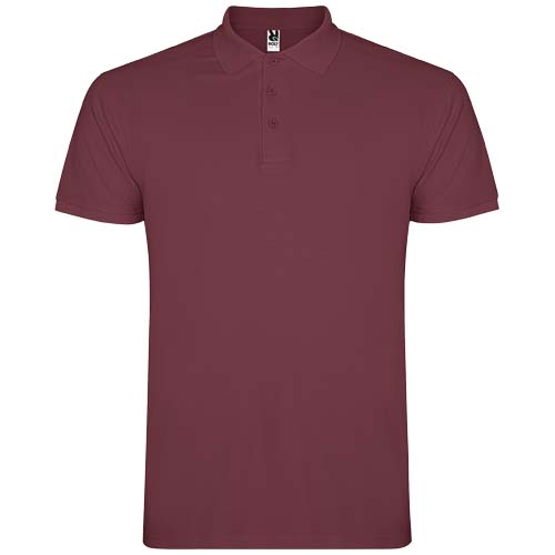 Star koszulka męska polo z krótkim rękawem Berry Red R66388U5 