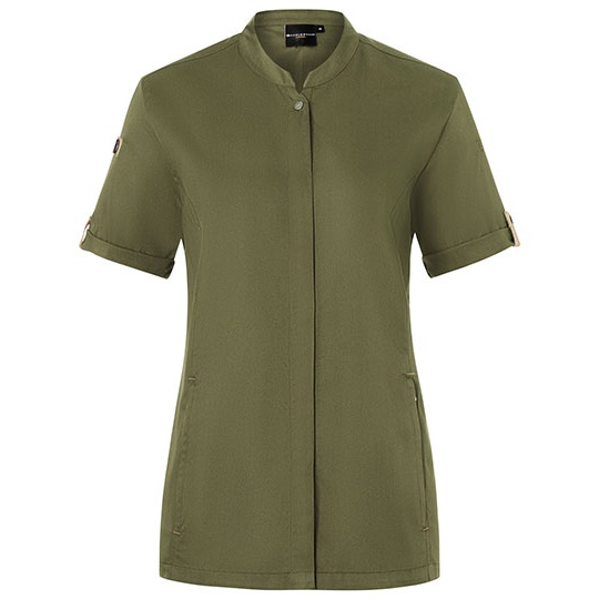 Bluza Kucharska Damska Slim Fit Oddychająca Moss Green (ca. Pantone 7764C) KY135-540280 