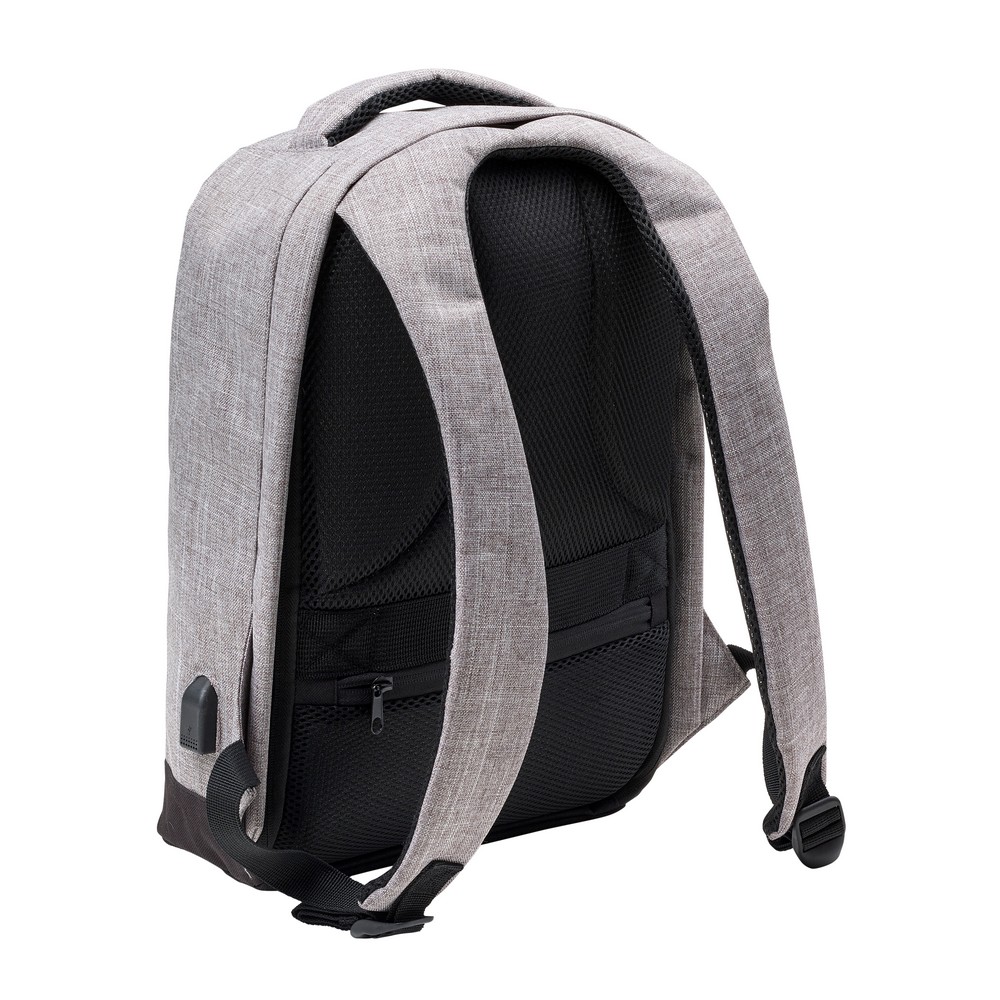 Plecak na laptopa 13", chroniący przed kieszonkowcami Szary V0610-19 (18)