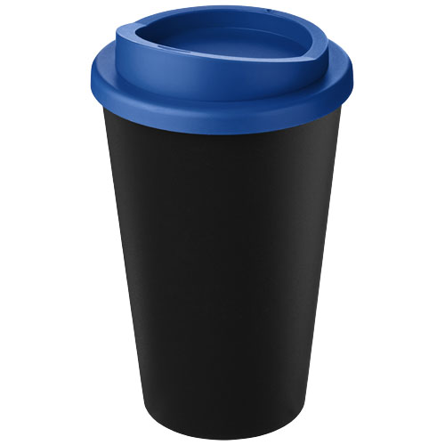 Kubek Americano Eco z recyklingu o pojemności 350 ml Czarny-Środkowy niebieski 21042207 