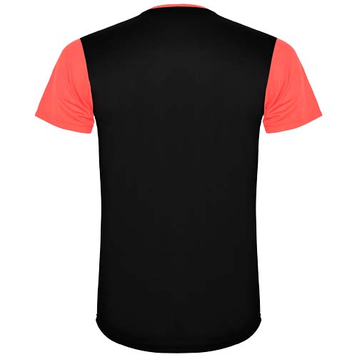 Detroit sportowa koszulka unisex z krótkim rękawem Fluorescencyjny koral-Czarny R66529N1 (2)