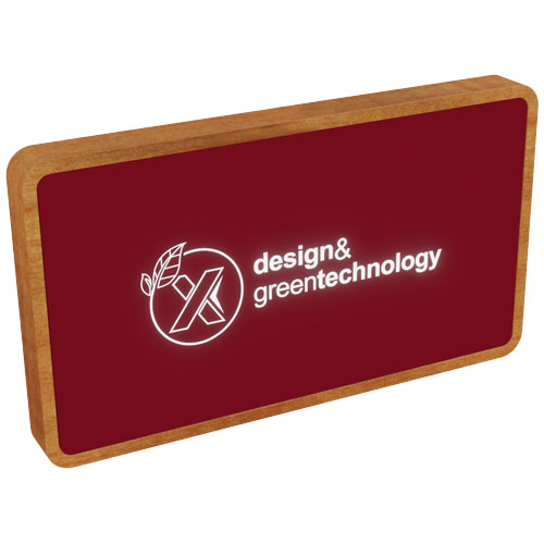 SCX.design P36 podświetlany bezprzewodowy powerbank 5000 mAh Średnia czerwień-Drewniany 2PX05921 (1)