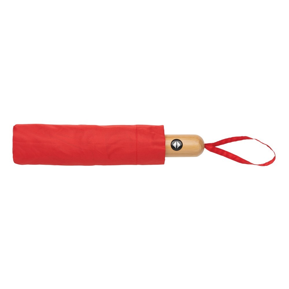 Bambusowy parasol automatyczny 21" AWARE™ RPET Czerwony P850.614 (4)