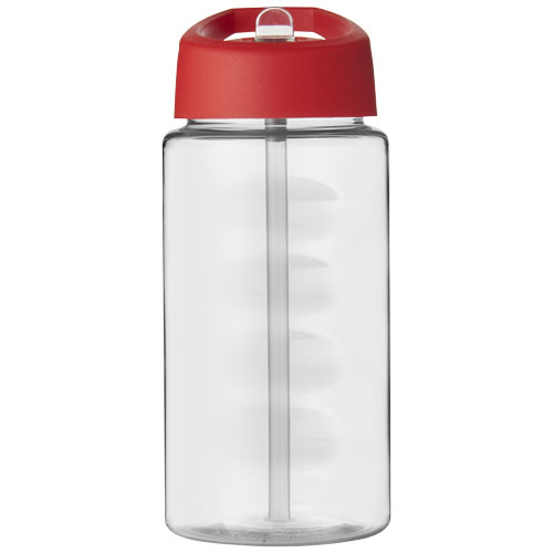 Bidon H2O Bop o pojemności 500 ml z wieczkiem z dzióbkiem Przezroczysty-Czerwony 21088310 (2)