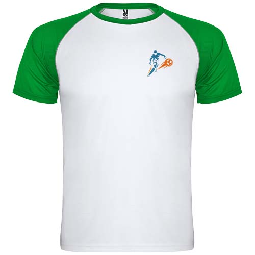 Indianapolis sportowa koszulka unisex z krótkim rękawem Biały-Paprociowy zielony R66508W1 (1)