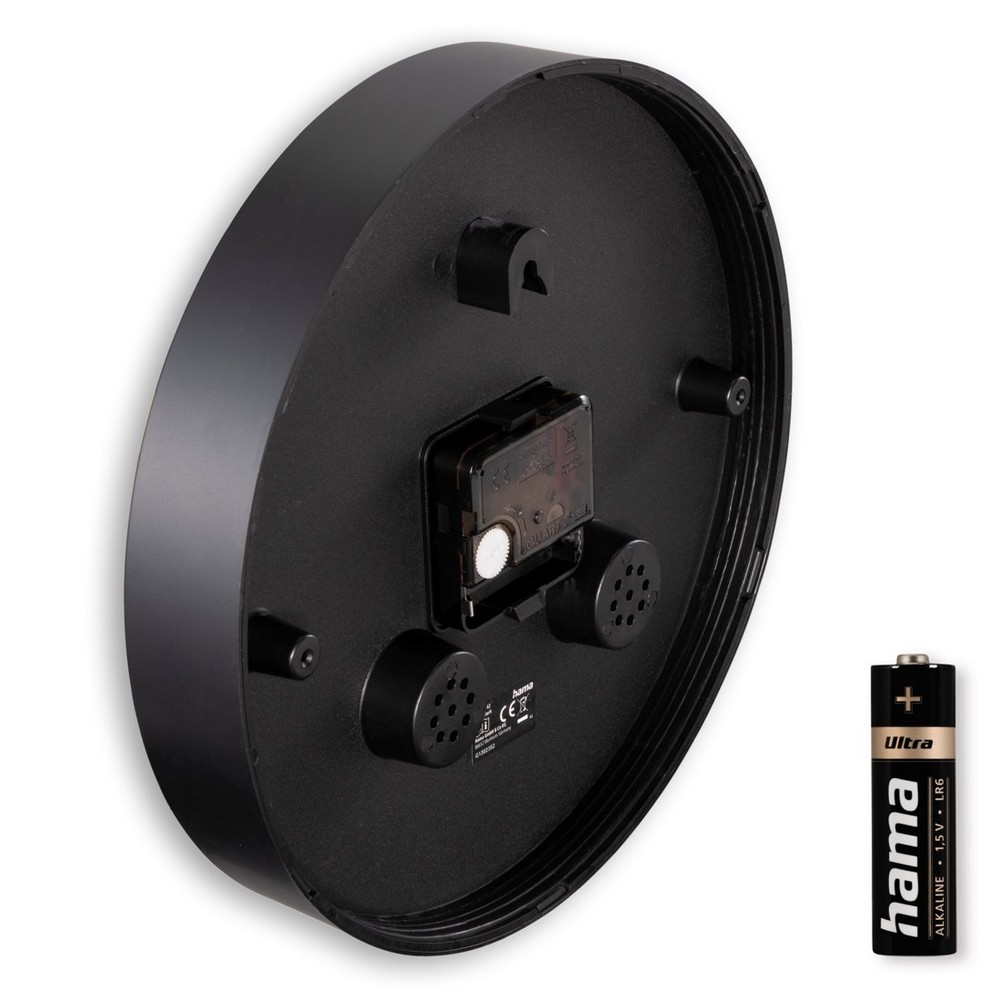 Zegar ścienny z termometrem i higrometrem Hama Czarny VH054-03 (2)