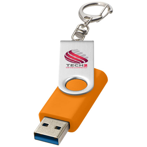 Rotate pendrive wyposażony w interfejs USB 3.0 z łańcuchem do kluczy Pomarańczowy 1Z50731K (1)