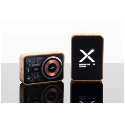 SCX.design P27 powerbank MagSafe o pojemności 10 000 mAh w bambusowej obudowie Czarny 1PX21790 (5)