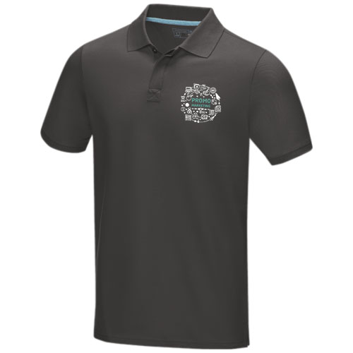 Męska organiczna koszulka polo Graphite z certyfikatem GOTS Szary sztormowy 37508890 (1)