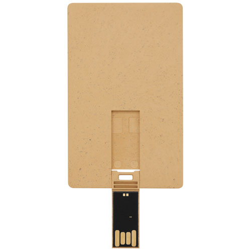 Prostokątna pamięć USB w kształcie karty kredytowej z materiałów biodegradowalnych Kraftowy brąz 1Z48506H (3)