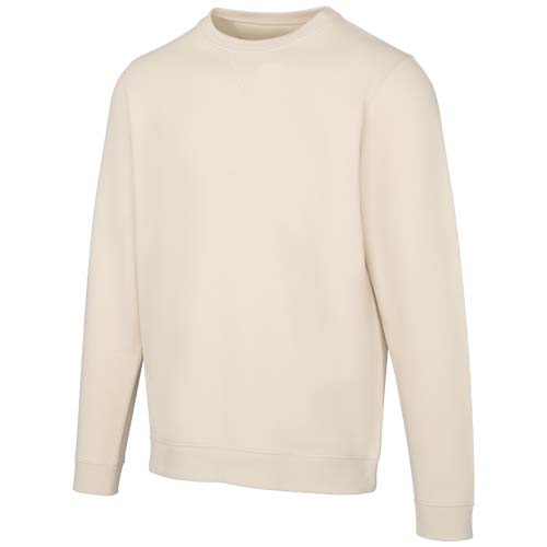 Jasper organiczna bluza unisex z recyklingu o gramaturze 280 g/m² z okrągłym dekoltem i certyfikatem OCS Piaskowiec 3956106A 