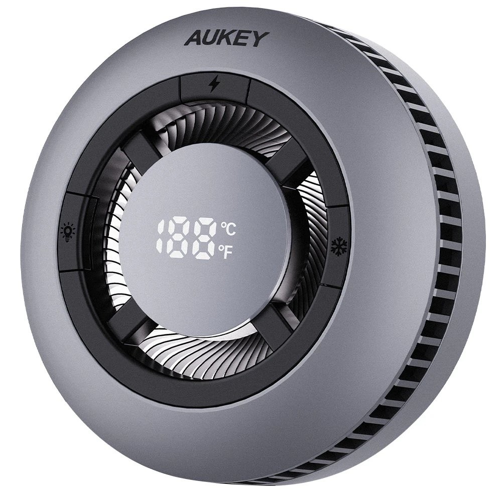 Magnetyczna ładowarka bezprzewodowa 15W z wentylatorem Aukey Grafitowy VAM10-15 (2)