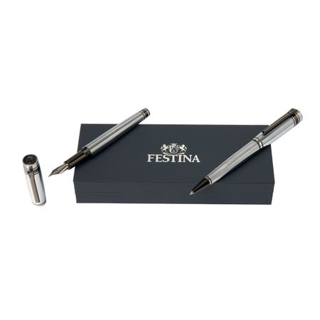 Gadżet reklamowy - Zestaw upominkowy Festina pióro wieczne i długopis - FSH4702B + FSH4704B