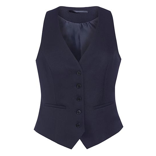 Kamizelka Damska Slim Poliester Navy BR670-478912 