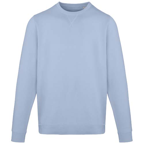 Jasper organiczna bluza unisex z recyklingu o gramaturze 280 g/m² z okrągłym dekoltem i certyfikatem OCS Niebieski mgła 3956150A (2)