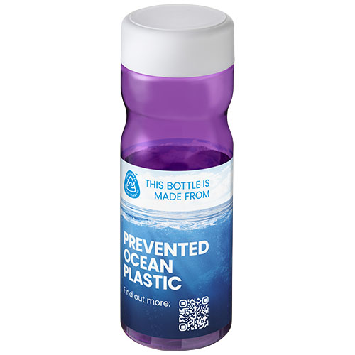 H2O Active® Eco Base 650 ml screw cap water bottle Fioletowy-Biały 21043509 (1)