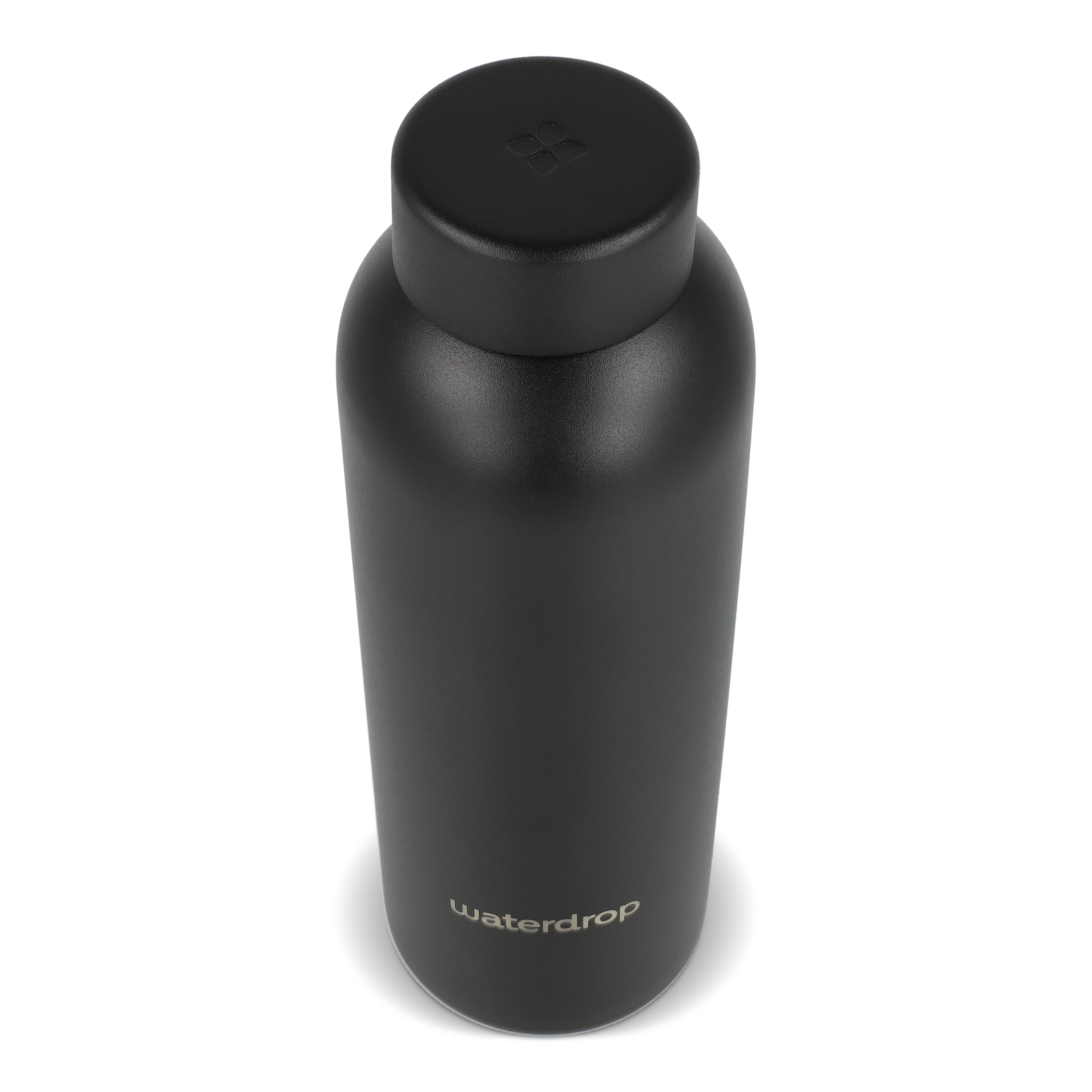 Butelka ze stali nierdzewnej Waterdrop ze stalową nakrętką 600 ml Czarny LT47001-N0002 (1)
