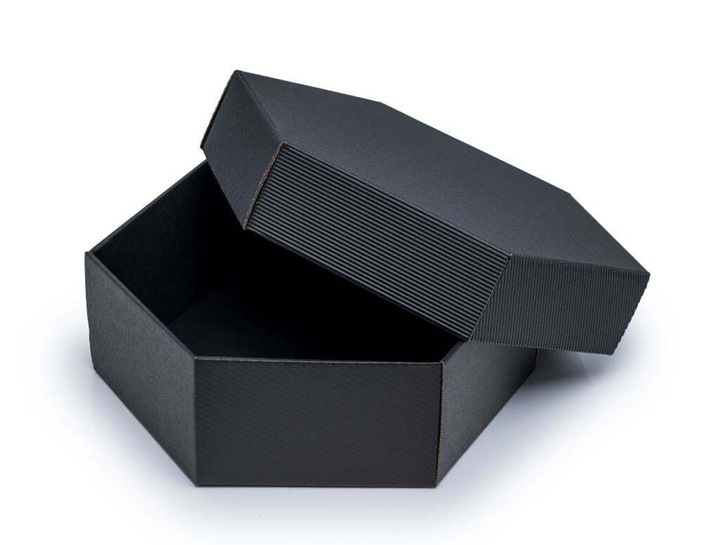 Pudełko 6-kątne  24x24x9 Czarny OGBOX002CZ (1)